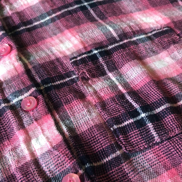 Pink Plaid Button up Shirt - Picture 3 of 6